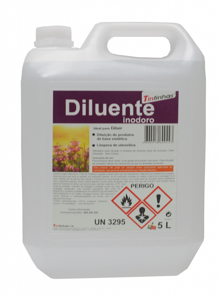 TINTINHAS - Diluente Sintético Inodoro 5L