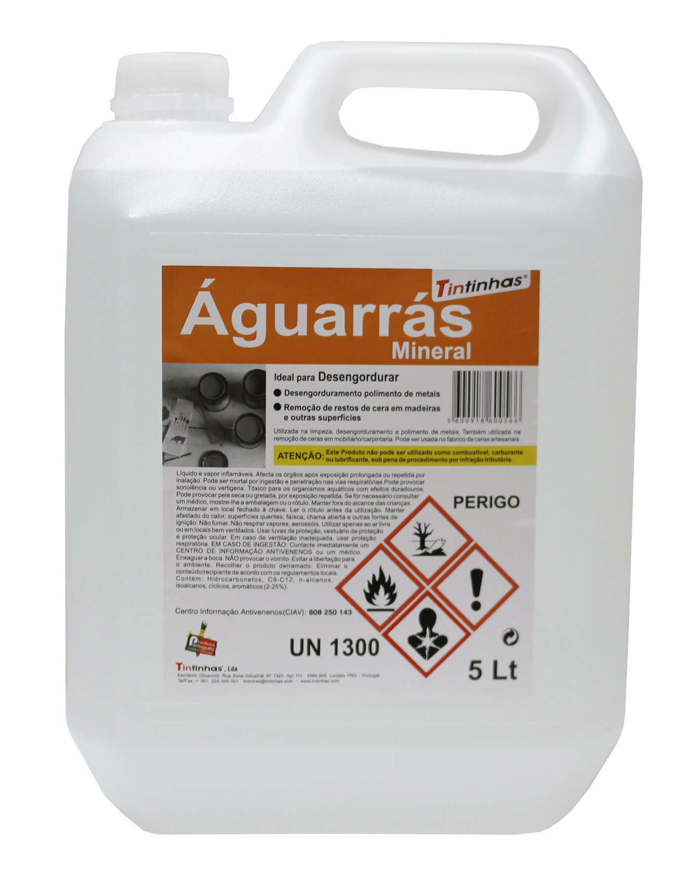 TINTINHAS - Aguarrás Mineral 5L