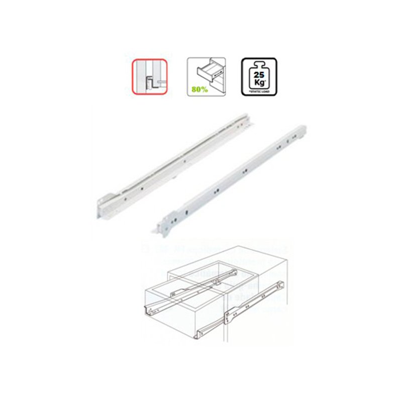INTERFER - Corrediça Plástico 330MM com Rolamento