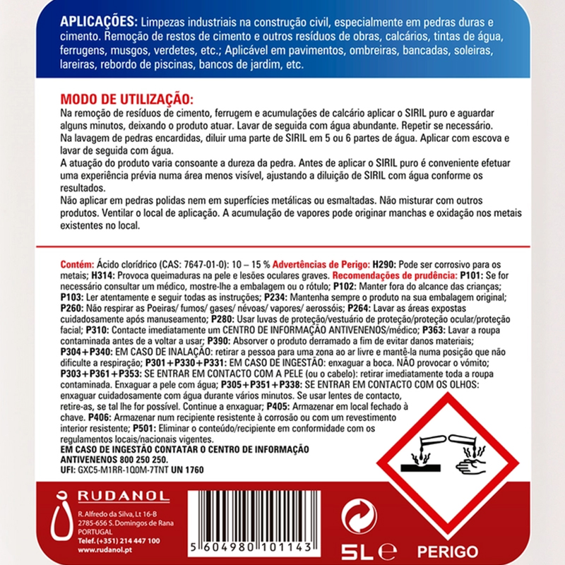SIRIL - SIRIL DESINCRUSTANTE PROFISSIONAL 5L