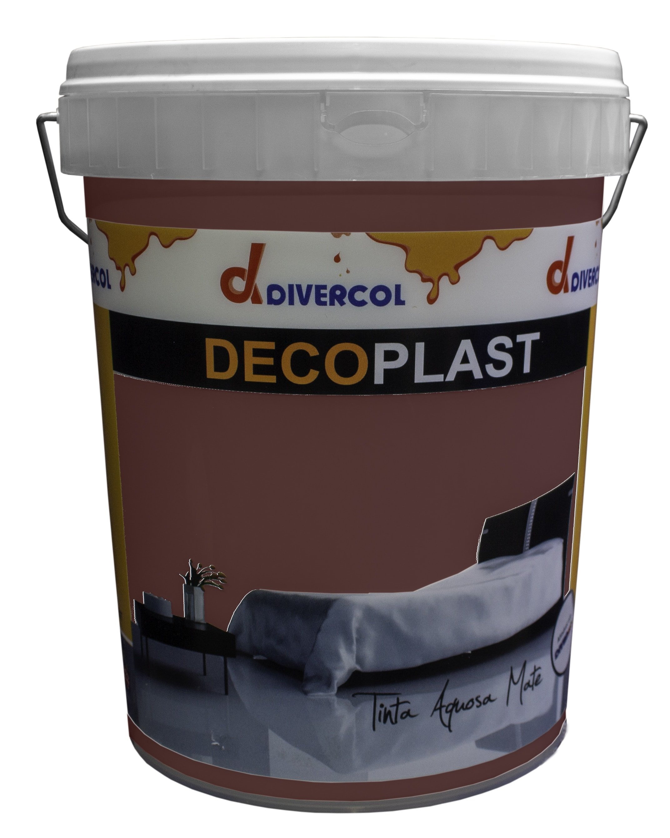 DIVERCOL - Tinta Mate Bordeaux 5L
