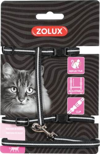 ZOLUX - Kit Arnês Gato Preto