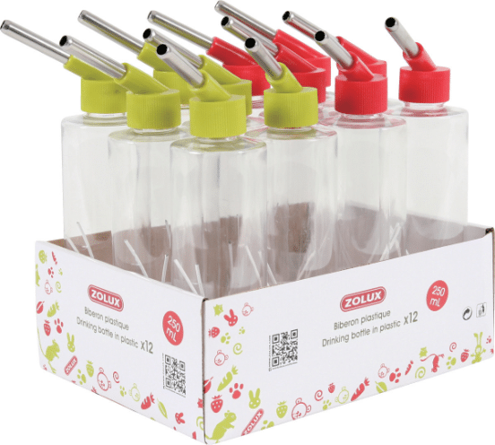 ZOLUX - Garrafa 250Ml Vermelho & Verde
