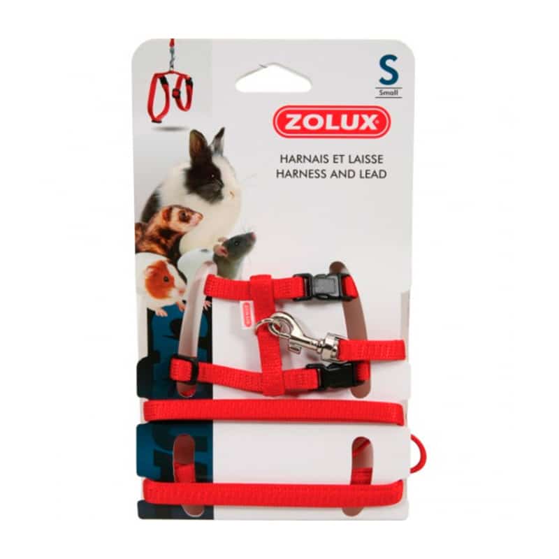 ZOLUX - Arnês &amp; Trela S Vermelho