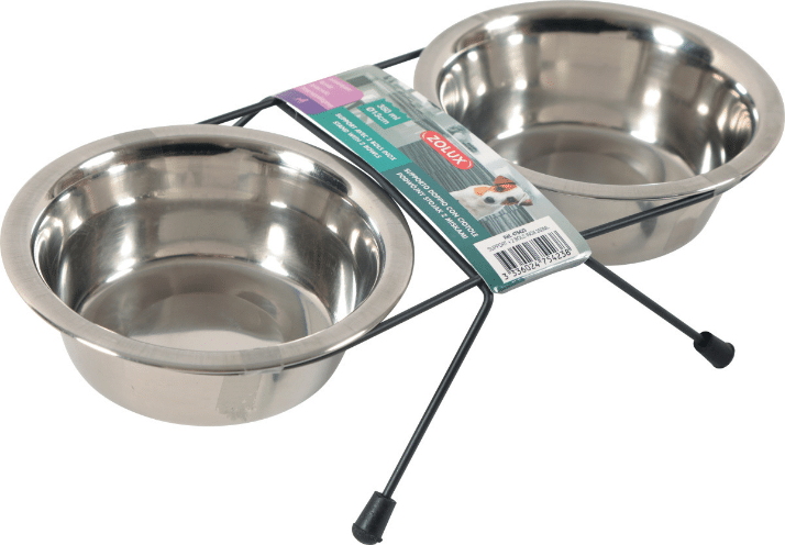 ZOLUX - Stand + 2 Tigelas Inox 350Ml