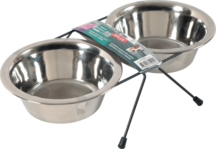 ZOLUX - Stand + 2 Tigelas Inox 700Ml