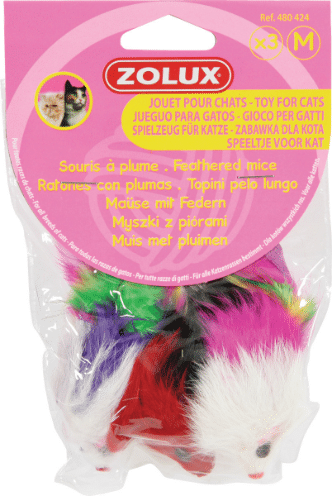 ZOLUX - Brinquedo Gato Ratos / Plume Mm X3