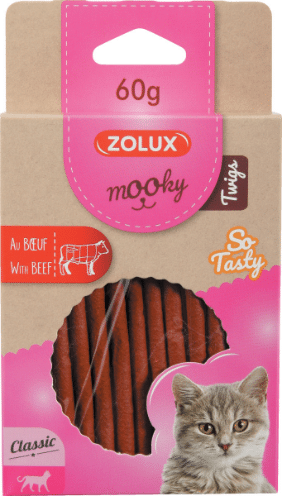 ZOLUX - Alimento Gato Mooky Twigs Carne 60G