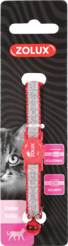 ZOLUX - Coleira Nylon Regulável Shiny Vermelho