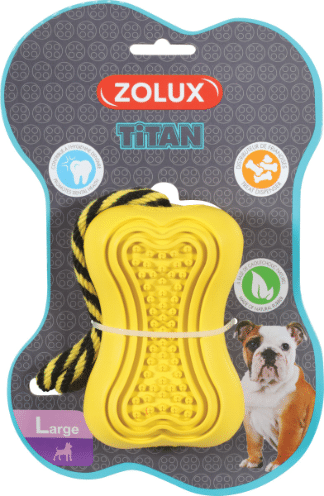 ZOLUX - Titan Rubber Rope Toy L Yellow