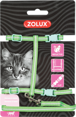 ZOLUX - Kit Arnês Gato Verde