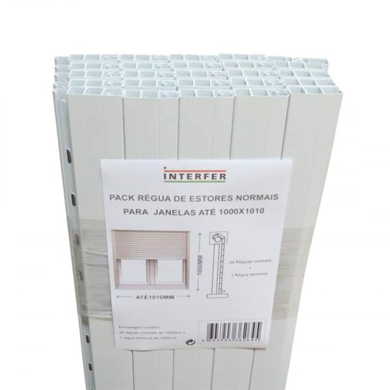 INTERFER - Pack Estores 24 Réguas PVC 1M