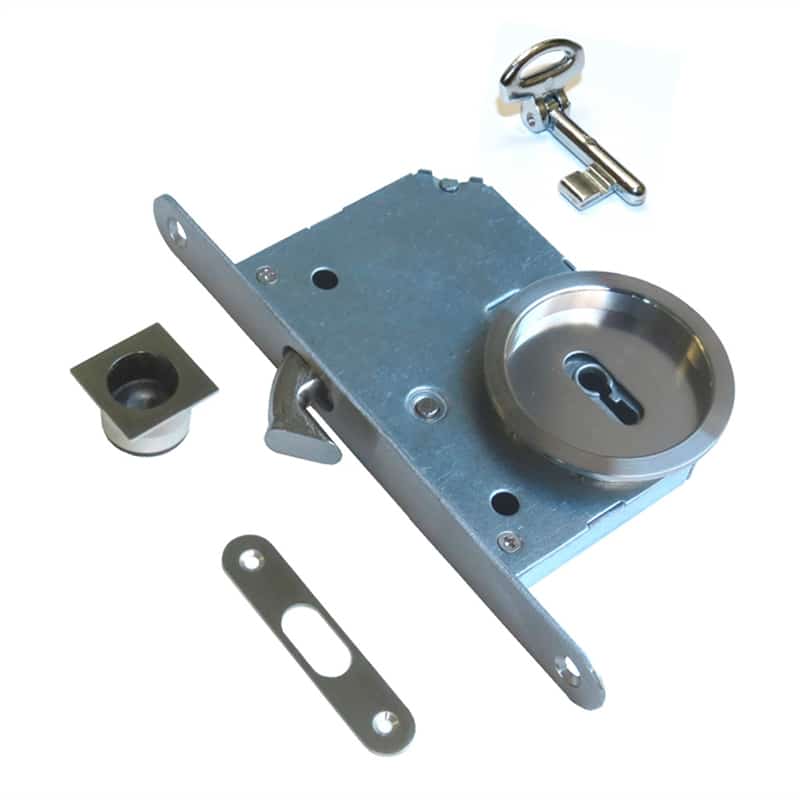 INTERFER - Fechadura Redonda Porta Correr com Chave