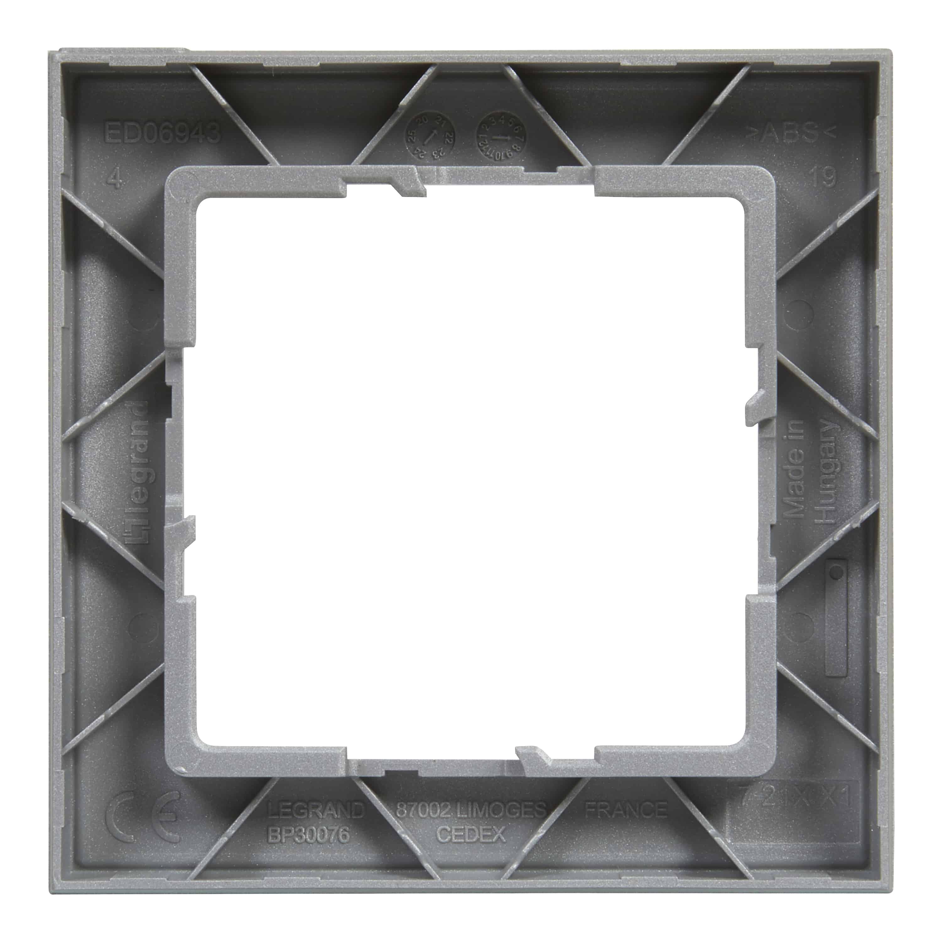 LEGRAND - New Suno Quadro 1P Alumínio Escovado