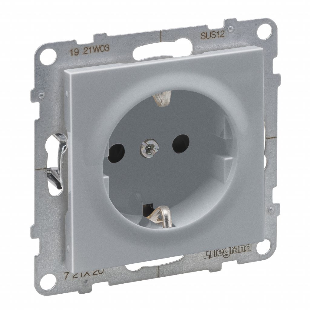LEGRAND - New Suno 2P+T Schuko Automático Alumínio