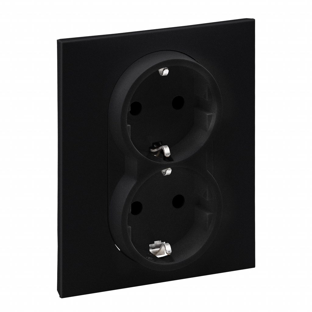 LEGRAND - New Suno 2 X 2P+T Schuko Preto