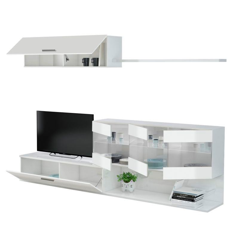 Conjunto Sala Navy White Branco Brilho