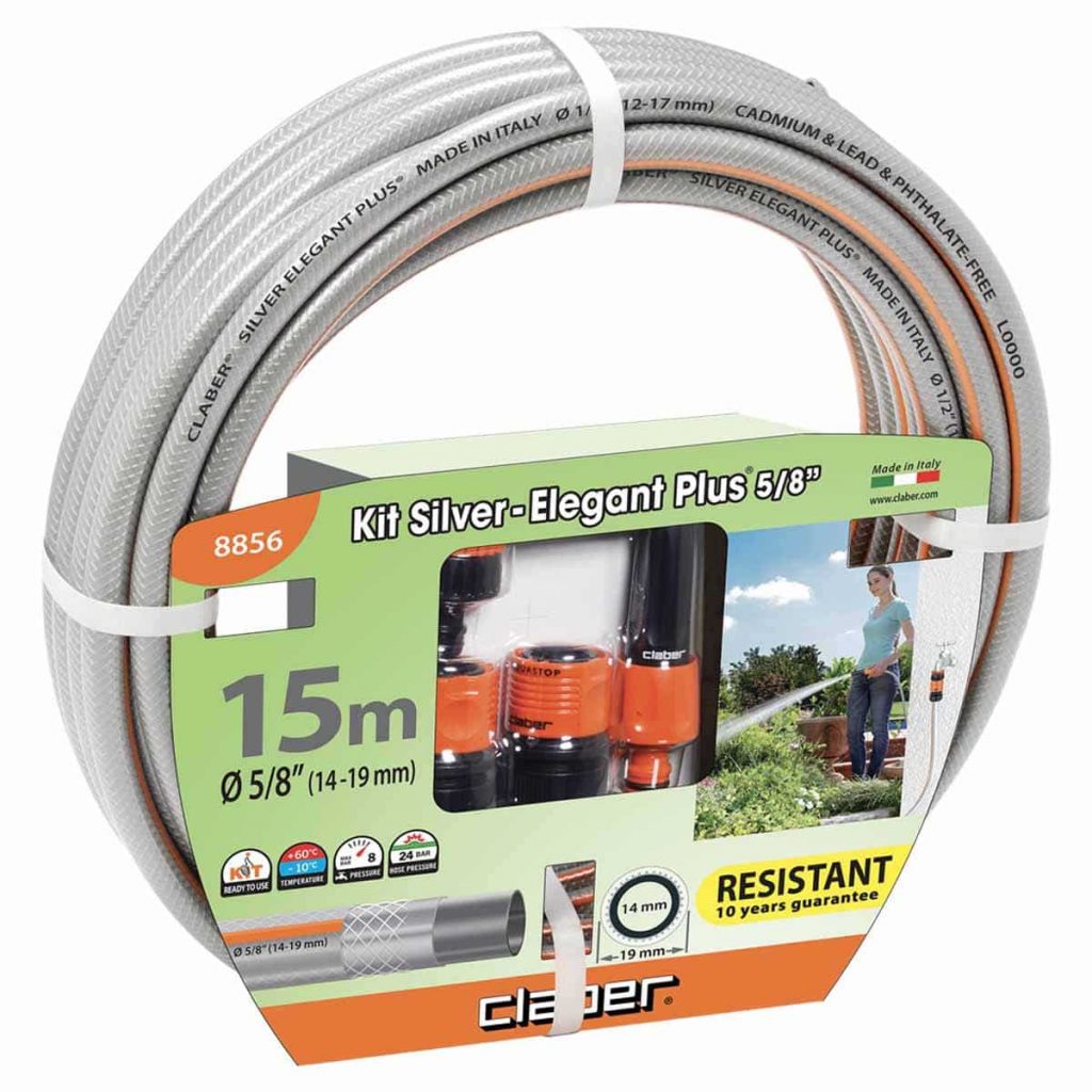 CLABER - Kit Mangueira Silver Green 5/8" 15M