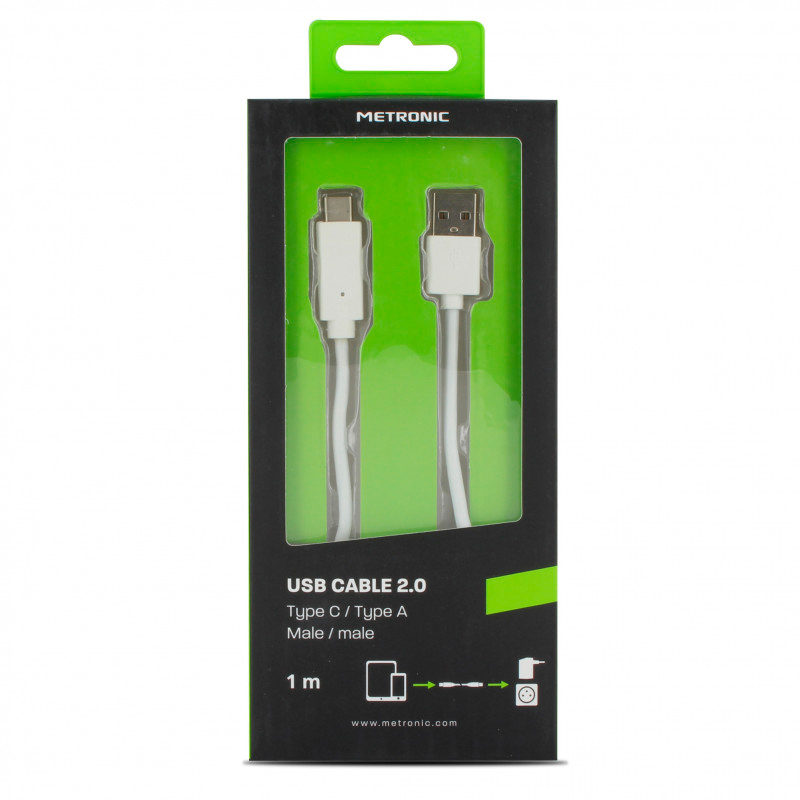 METRONIC - Cabo USB Type C/Type A 1M