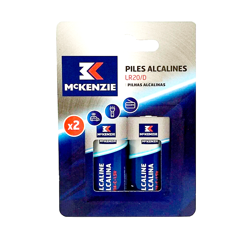 MCKENZIE - 2 Pilhas Alcalinas High Tech Lr20/D