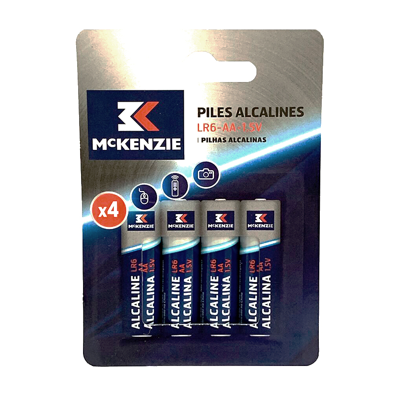 MCKENZIE - 4 Pilhas Alcalinas High Tech Lr6/Aa