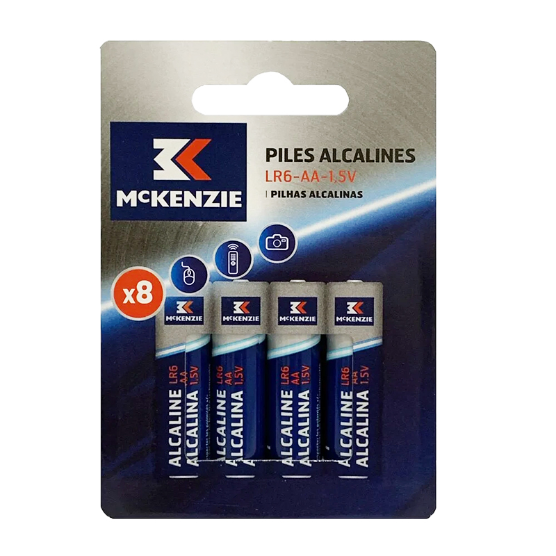 MCKENZIE - 8 Pilhas Alcalinas High Tech Lr6/Aa
