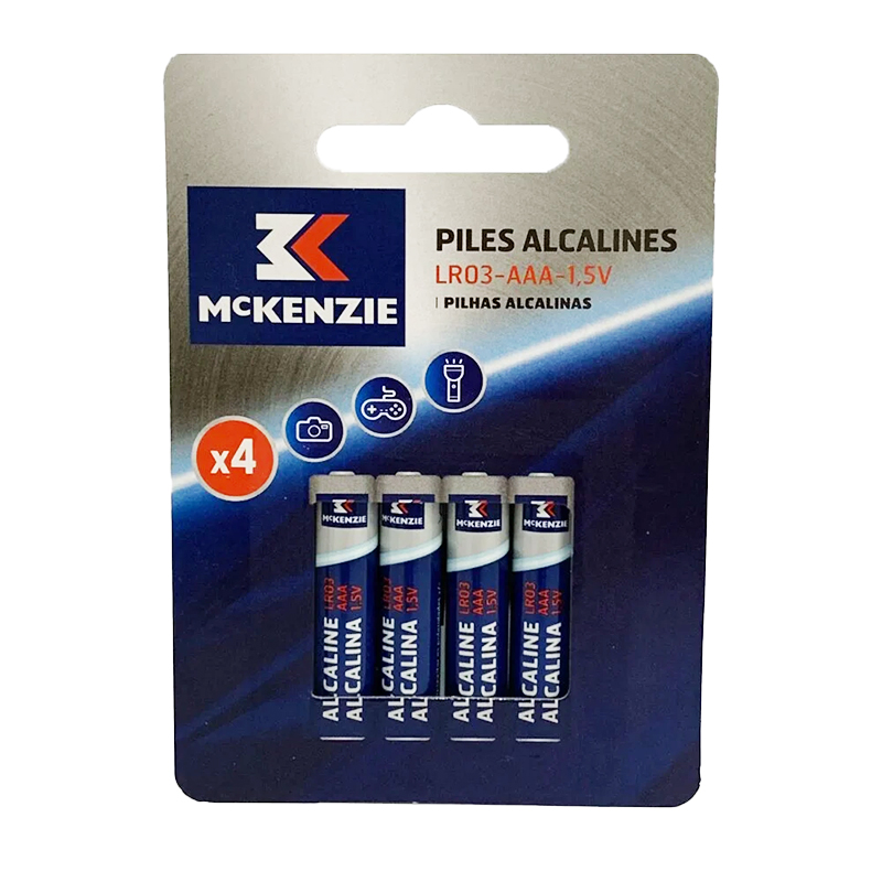 MCKENZIE - 4 Pilhas Alcalinas High Tech Lr3/Aa