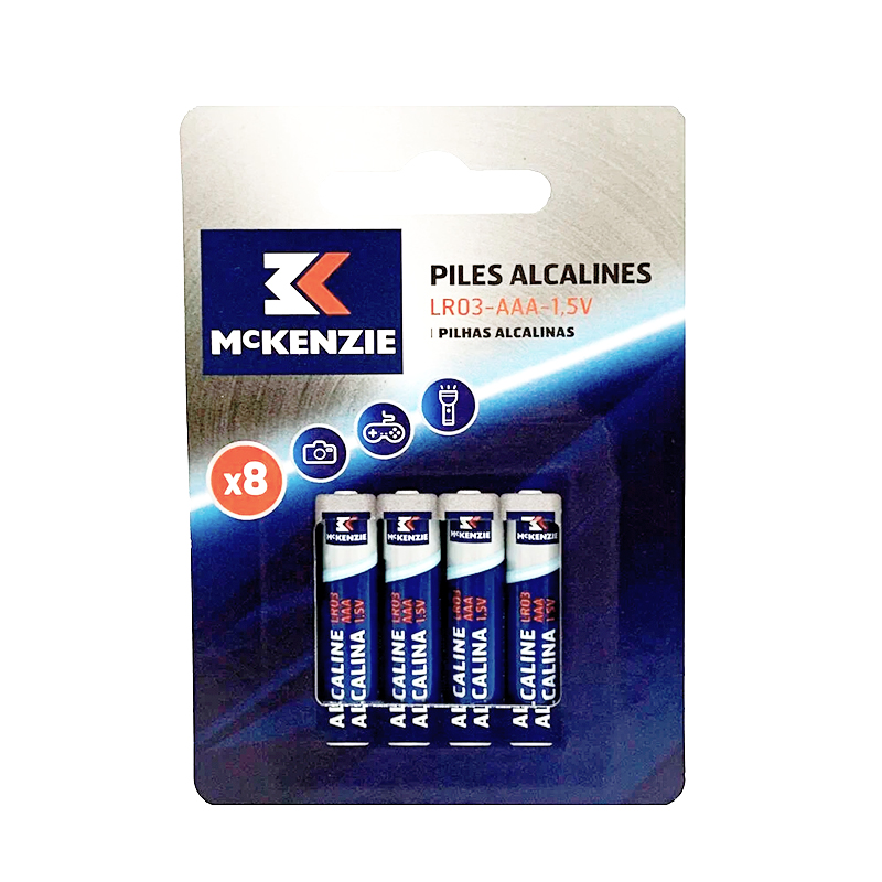 MCKENZIE - 8 Pilhas Alcalinas High Tech Lr3/Aa