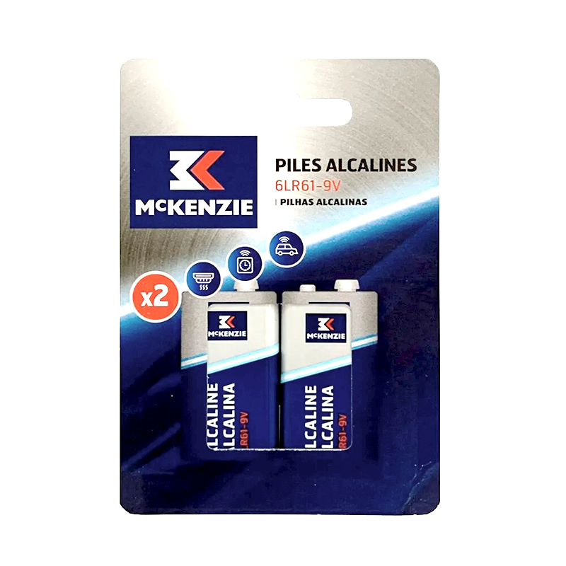 MCKENZIE - 2 Pilhas Alcalinas High Tech 6Lr61/9V