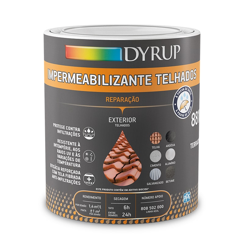 DYRUP - Impermeabilizante Telhados Terracota 750Ml