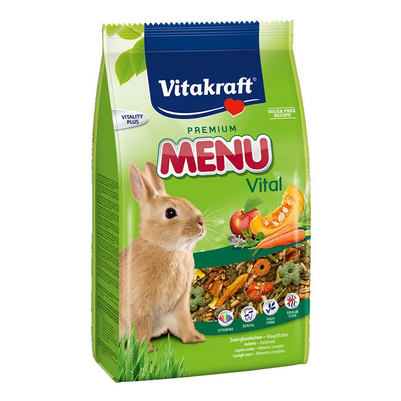 VITAKRAFT - Menu Vital Coelho Anão 3Kg