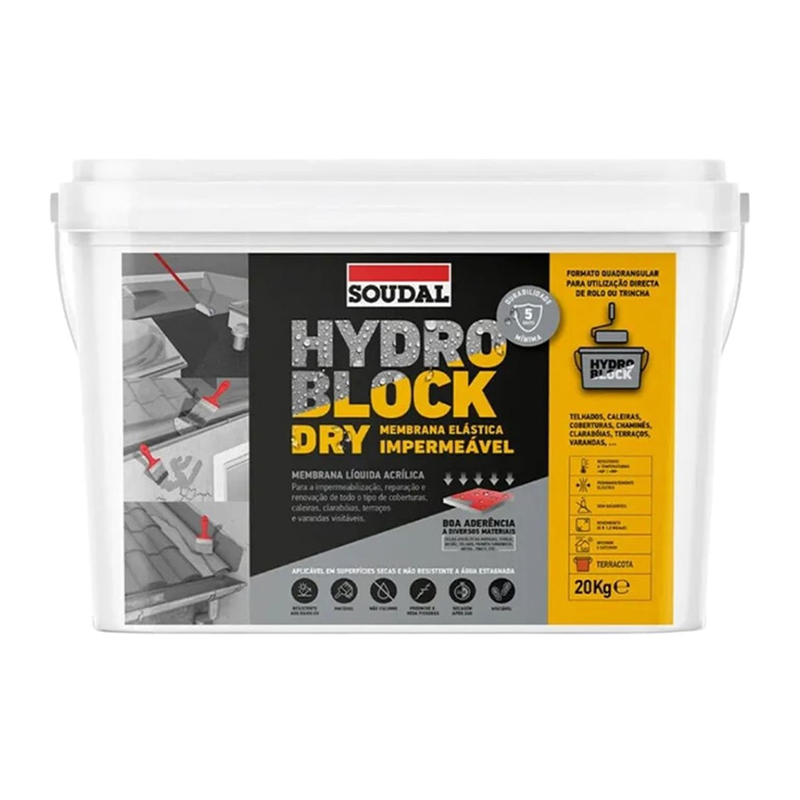 SOUDAL - Hydroblock Dry Branco 5Kg