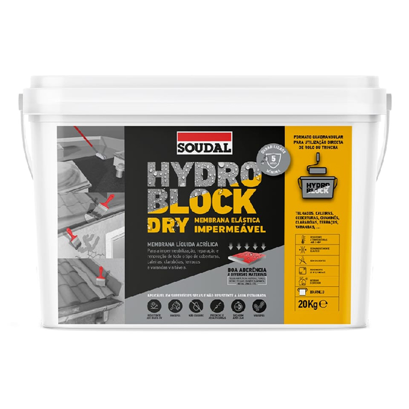 SOUDAL - Hydroblock Dry Cinzento 20 kg