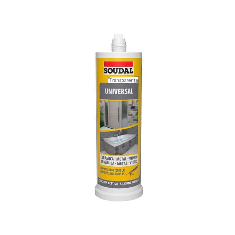 SOUDAL - Silicone Universal Acético Mini Transparente 145Ml