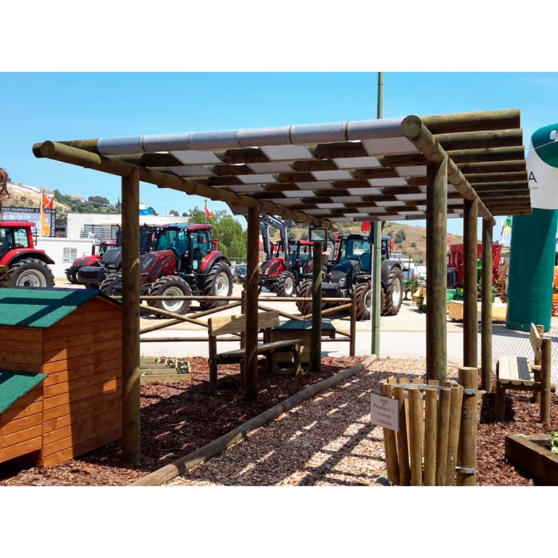 TOSCCA - Pérgola Postes Redondos 650x300CM