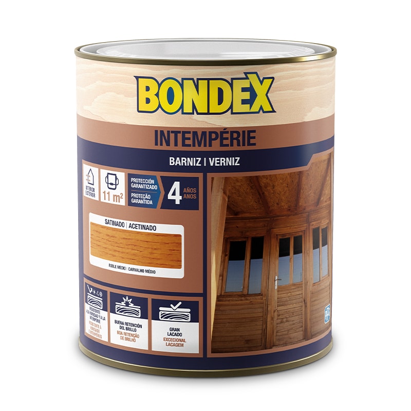 BONDEX - Verniz Intempéries Acetinado Carvalho Medio 750Ml