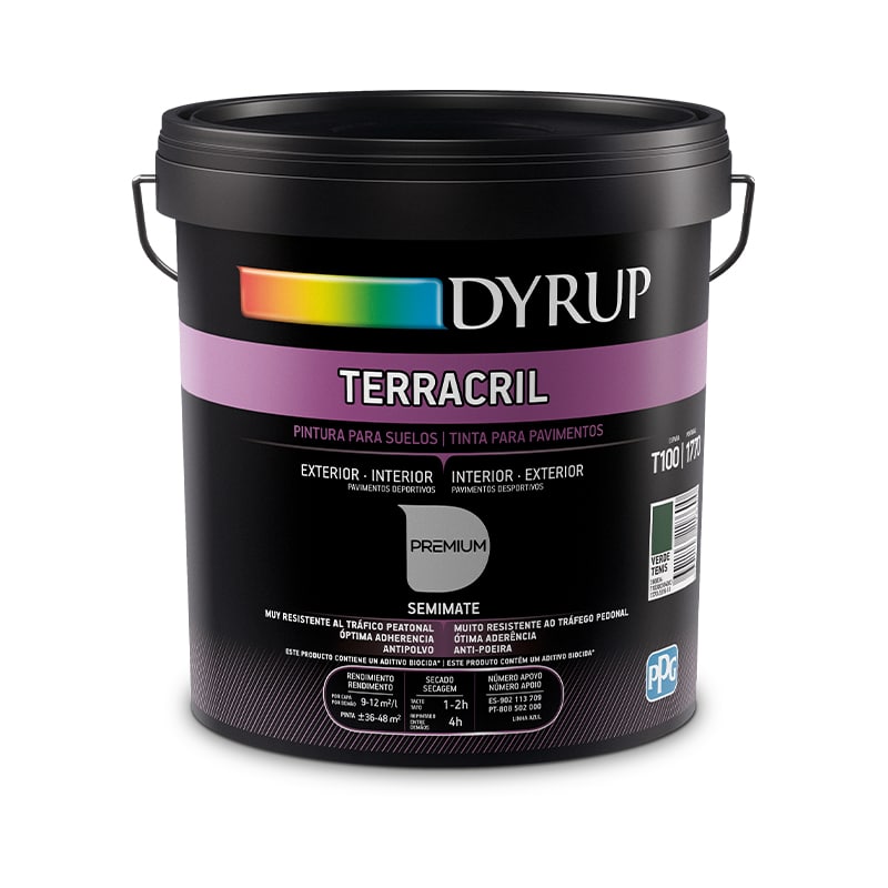 DYRUP - Tenta Terracril Verde Ténis 4000Ml