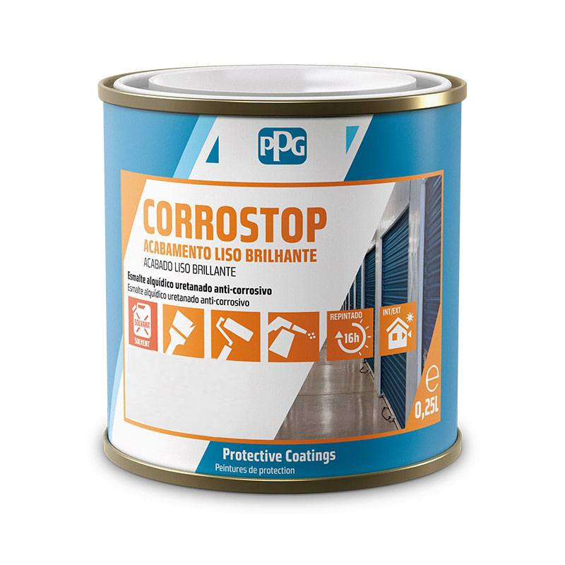 PPG - Esmalte Corrostop Liso Cinza 250Ml