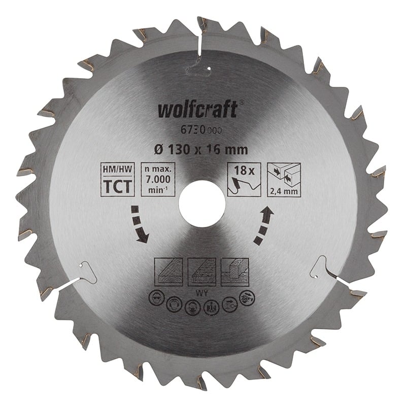 WOLFCRAFT - Lâmina Serra Circular de Mesa HM D130mm