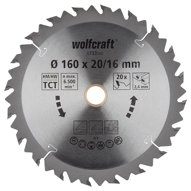 WOLFCRAFT - Lâmina Serra Circular de Mesa HM D160mm