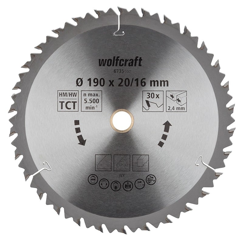 WOLFCRAFT - Lâmina Serra Circular Manual D190mm