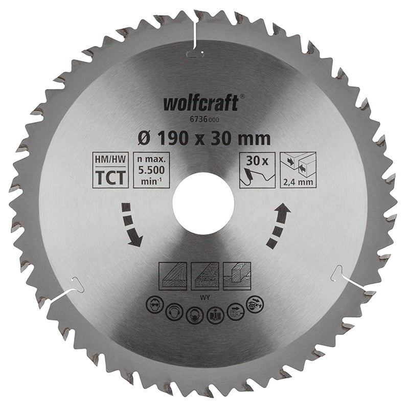 WOLFCRAFT - Lâmina Serra Circular 190mm