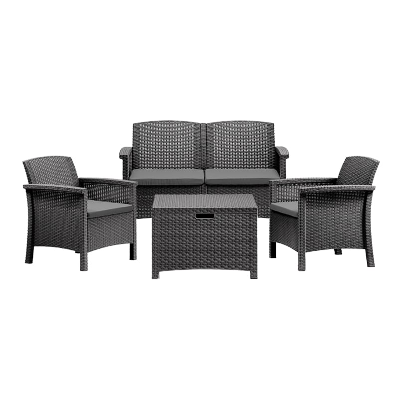 CONJUNTO MALINDI MESA + SOFÁ + 2 CADEIRÕES