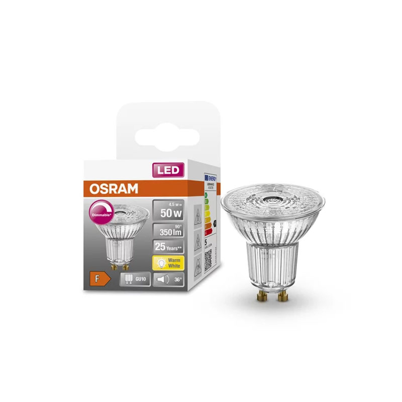 OSRAM - Lâmpada LED SP 5.5W 827 GU10 350L D