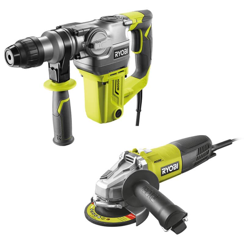 RYOBI - CONJUNTO MARTELO + REBARBADORA