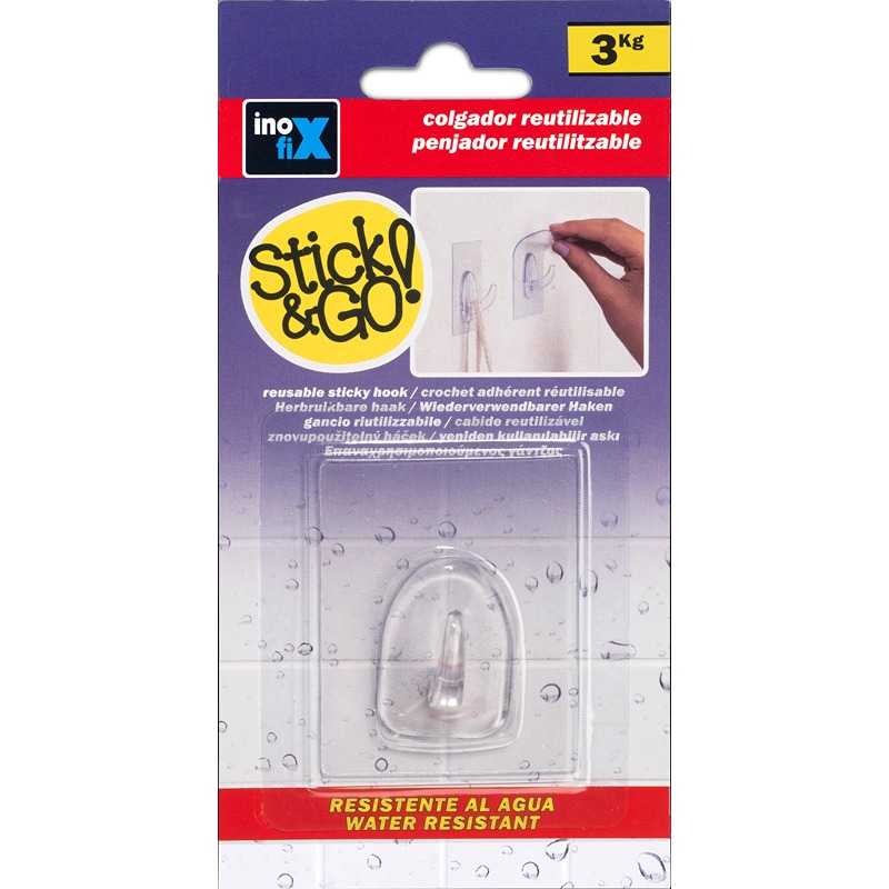 Inofix - Cabide Aderente Transparente 1UN