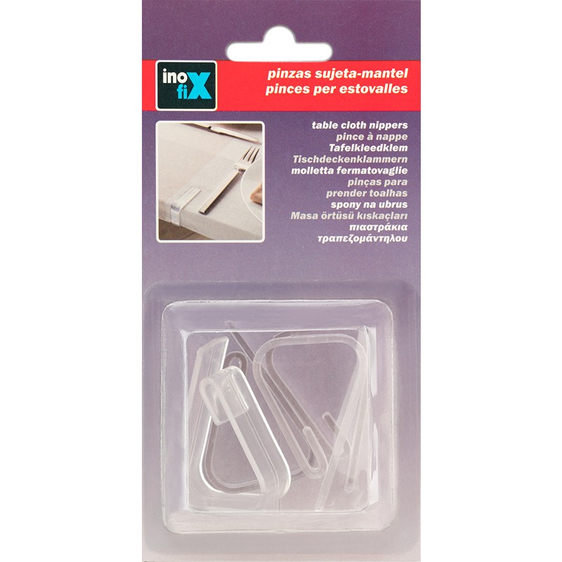 Inofix - Pinças Toalhas Transparente 4UN