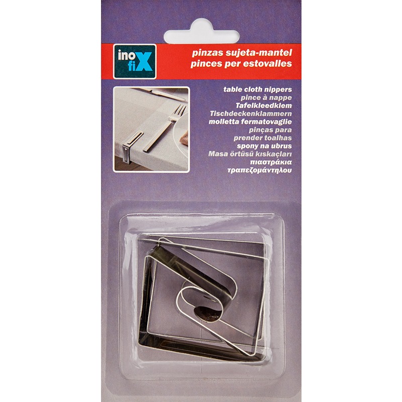 Inofix - Pinças Toalhas Metal Inox 4UN
