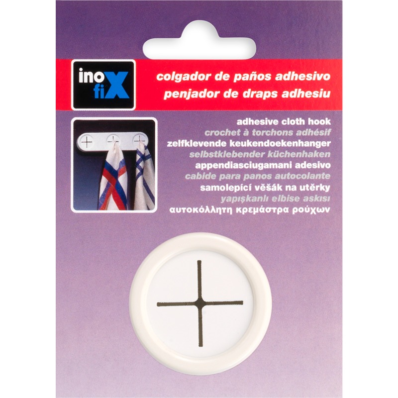 Inofix - Cabide Adesivo Panos Cozinha Branco 1UN