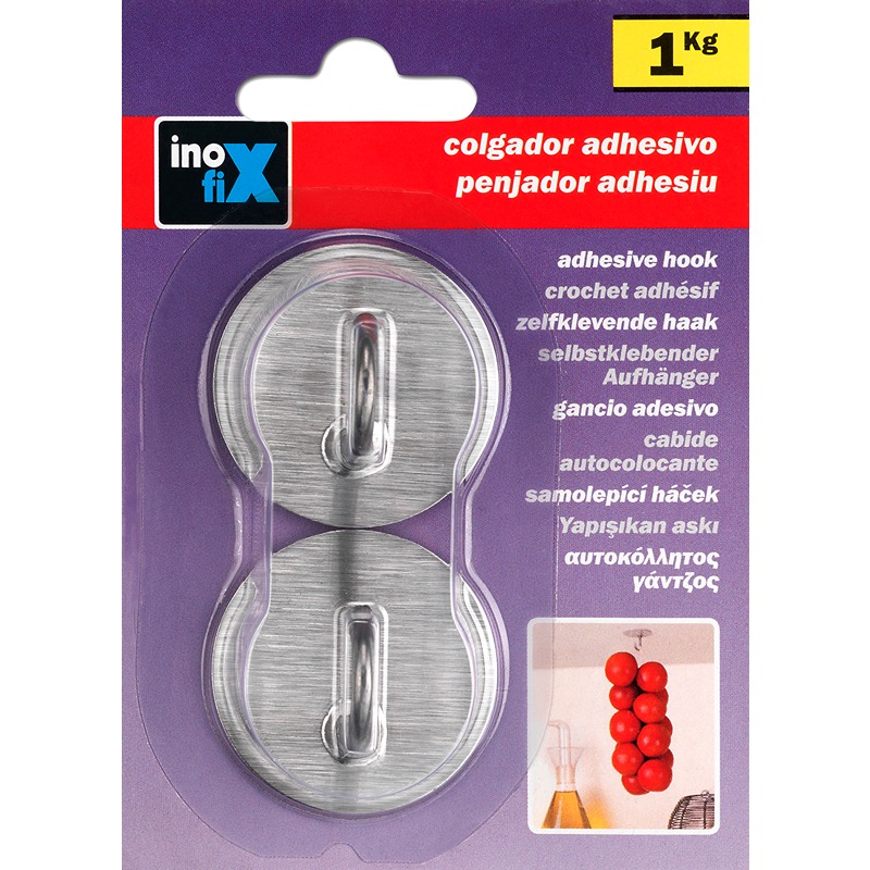 Inofix - Cabide Adesivo Aço Inox 2UN